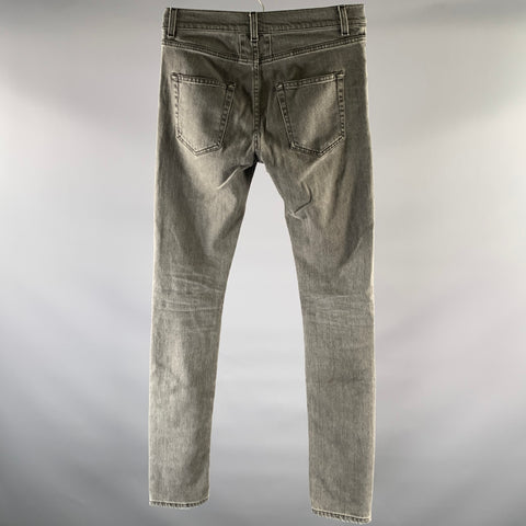 SAINT LAURENT Size 28 Grey Denim Skinny Jeans