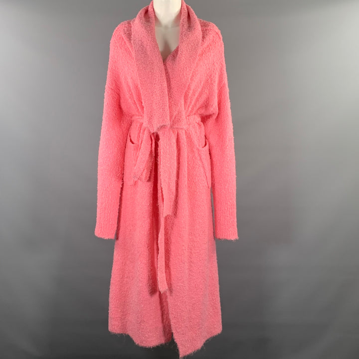SER.O.YA Size S Pink Acrylic Blend Knitted Oversized Coat