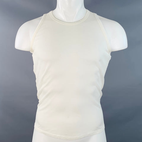 MAISON MARTIN MARGIELA Size S White Rib Knit Cotton Tank Top