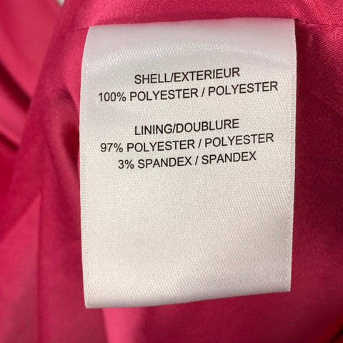 BADGLEY MISCHKA Size 8 Pink Polyester Ruched Cutout Sleeveless Deep V-Neck Dress