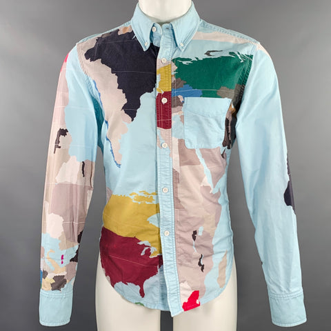 BAND OF OUTSIDERS Size M Multi Color Cotton Oxford Long Sleeve Shirt