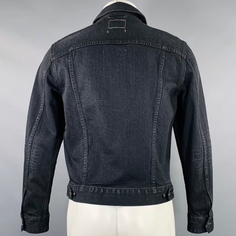 RAG & BONE Size XS Black Cotton Polyurethane Trucker Jacket