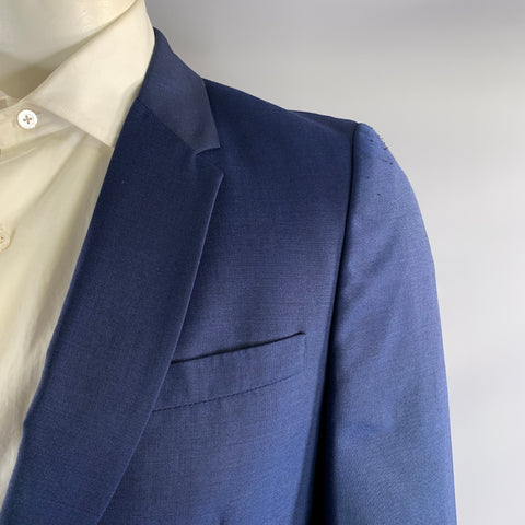 PS by PAUL SMITH Chest Size 42 Blue Wool Mohair Notch Lapel Sport Coat
