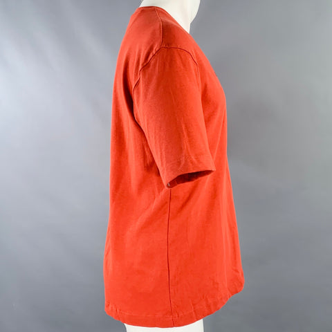 ZARA x ROBERT MAPPLETHORPE Size M Red Orange Print Cotton Crew Neck T-shirt