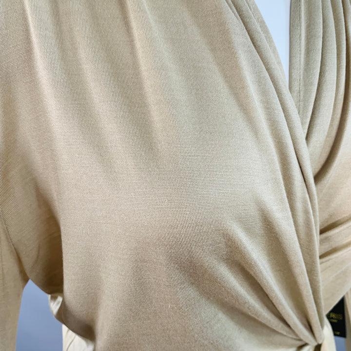 MAX MARA Size S Beige Rayon Silk Wrap Cardigan
