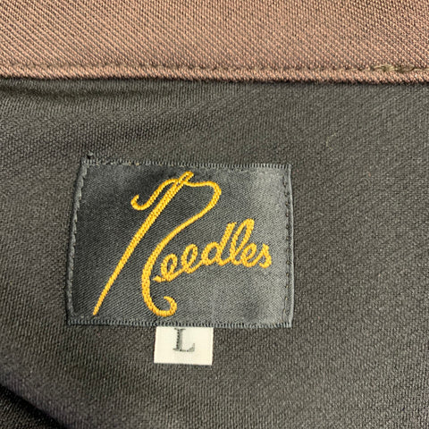 NEEDLES Size L Brown Logo Polyester Zip Up Jacket