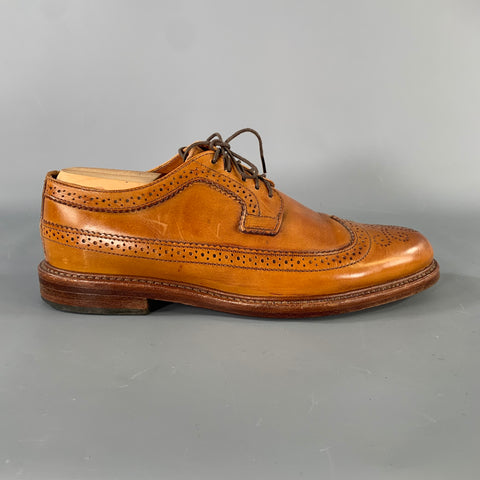 RANCOURT & CO. Size 9 Tan Caramel Leather Wingtip Lace Up Shoes