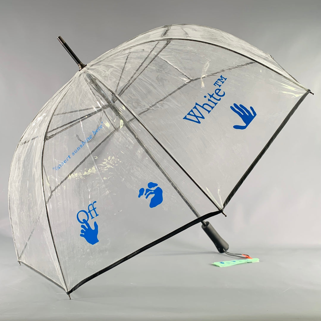 OFF-WHITE Blue Clear -Swimming Man- Transparent Plastic Umbrella