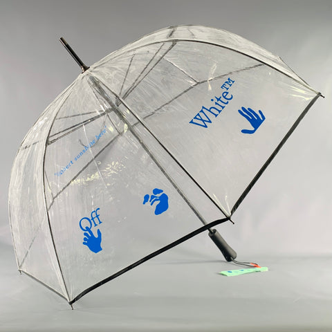 OFF-WHITE Blue Clear -Swimming Man- Transparent Plastic Umbrella