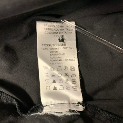 Chemise BARENA taille XL, noire en coton, à col officier et manches longues