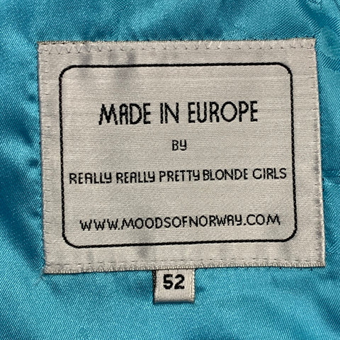 MOODS OF NORWAY Size 42 White Jacquard Cotton Blend Notch Lapel Sport Coat