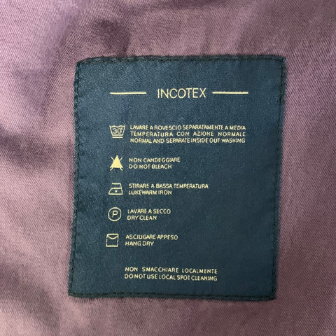INCOTEX Size 38 Purple Linen Blend Straight Casual Pants