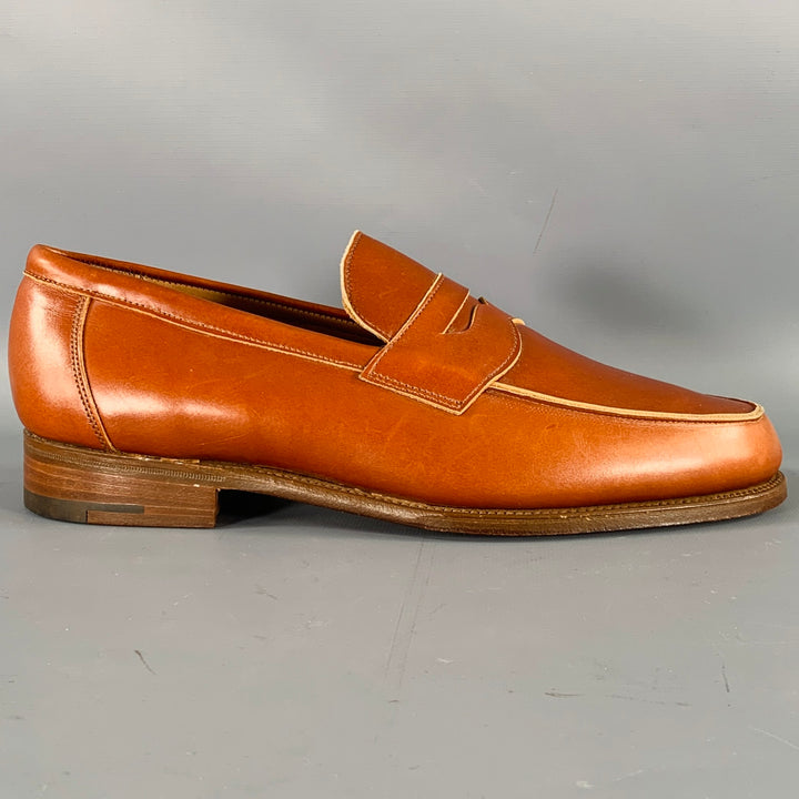 TRICKER'S Size 8.5 -Chicago- Brown Tan Leather Penny Loafers