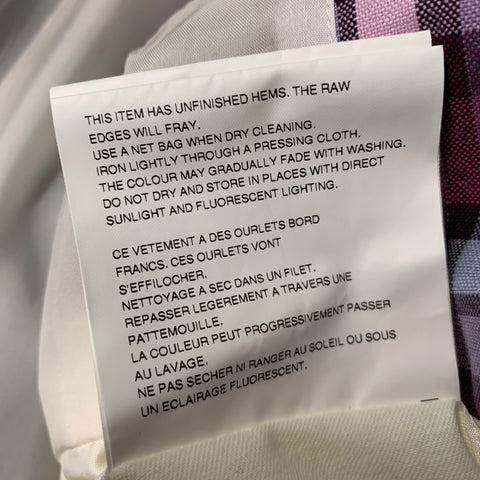 COMME des GARCONS HOMME PLUS AD2018 Chest Size L Purple Multi Color Cotton Plaid Sport Coat