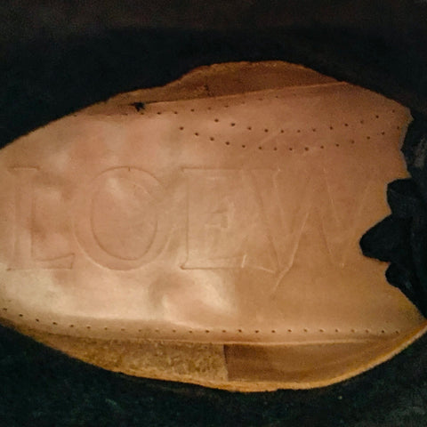 Bottes de motard LOEWE T. 43 en cuir noir à enfiler, bout rond, avec bride