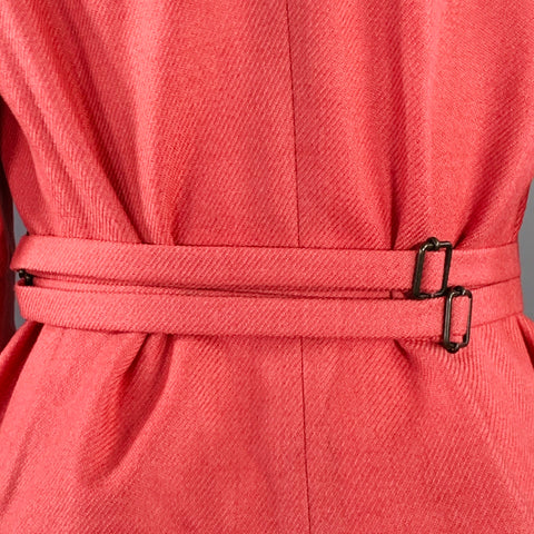AKRIS PUNTO Size 8 Pink Wool Cashmere Twill Cinched Jacket Blazer
