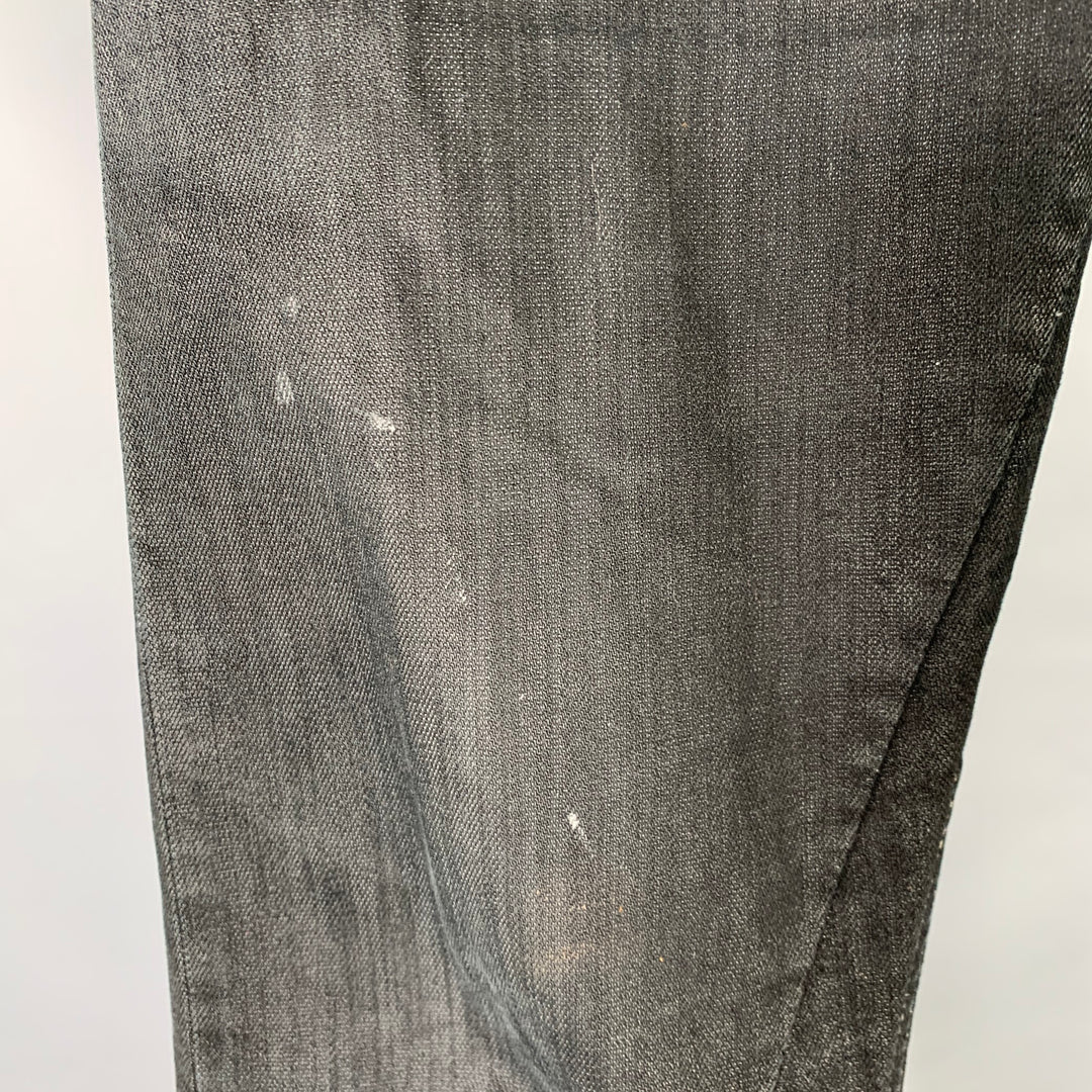 DRKSHDW Size 32 Detroit Cut Black Cotton Blend Button Fly Jeans