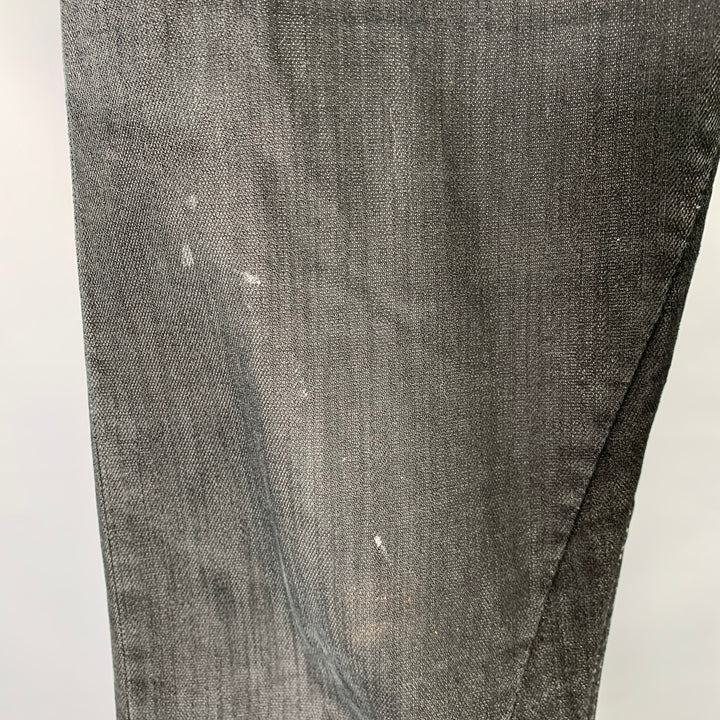 DRKSHDW Size 32 Detroit Cut Black Cotton Blend Button Fly Jeans