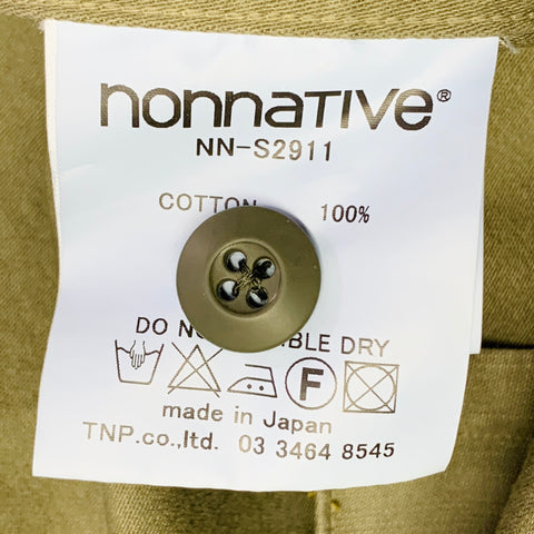 NONNATIVE Size XL Green Olive Cotton Two Pockets Long Sleeve Shirt