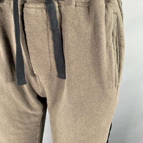 HAIDER ACKERMANN Size S Green Black Cotton Wool Blend Drawstring Casual Pants