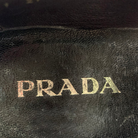 PRADA Size 8 Brown 2P 1403 Leather Monk Strap Loafers
