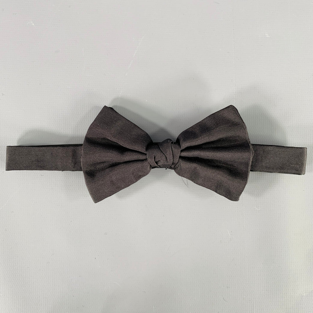 PRADA Black Satin Pre-Tied Bow Tie