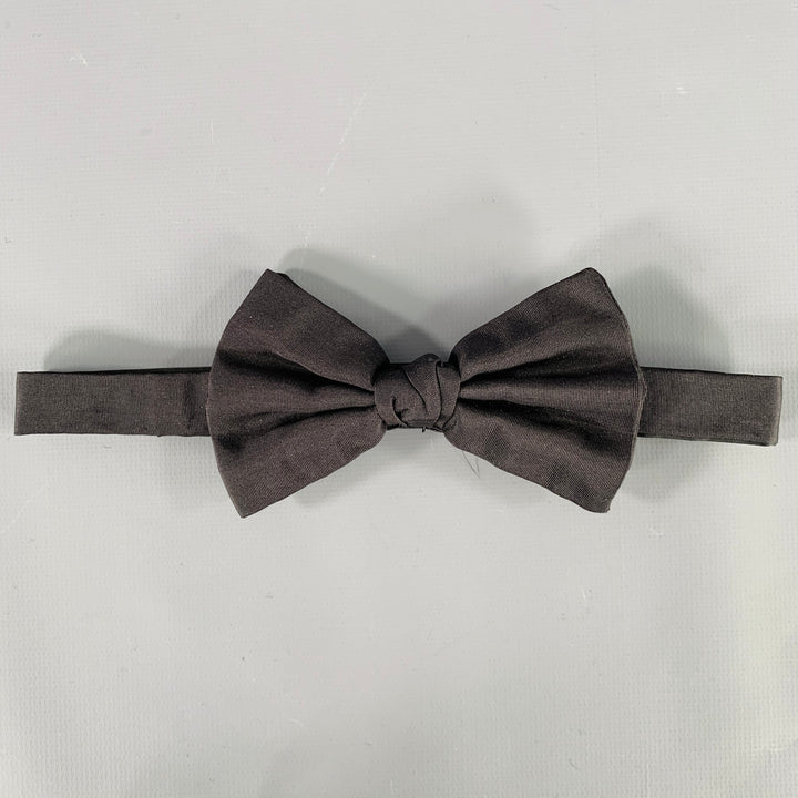 PRADA Black Satin Pre-Tied Bow Tie