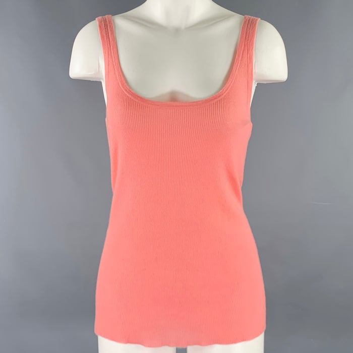 MICHAEL KORS Size M Pink Ribbed Tank Casual Top