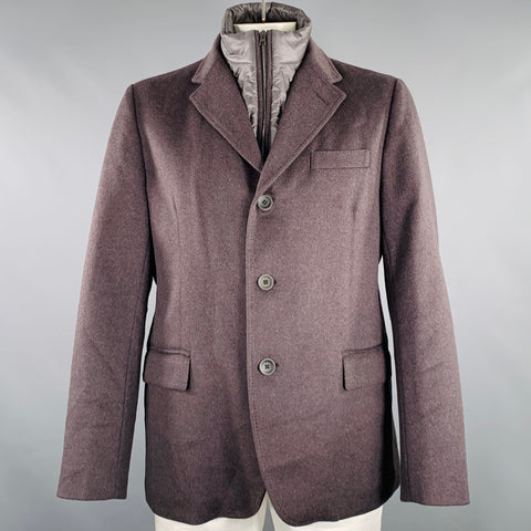 HERNO Size 46 Grey Cashmere Notch Lapel Jacket