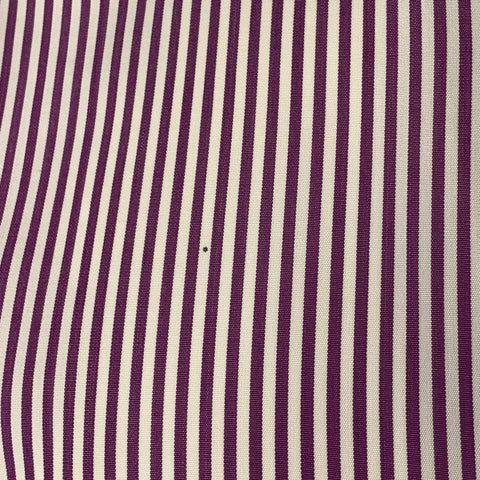 ISAIA Size XL Purple White Stripe Cotton Long Sleeve Shirt