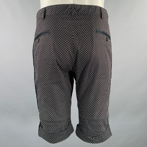 ENGINEERED GARMENTS Size 32 Black White Polka Dot Cotton Zip Fly Shorts