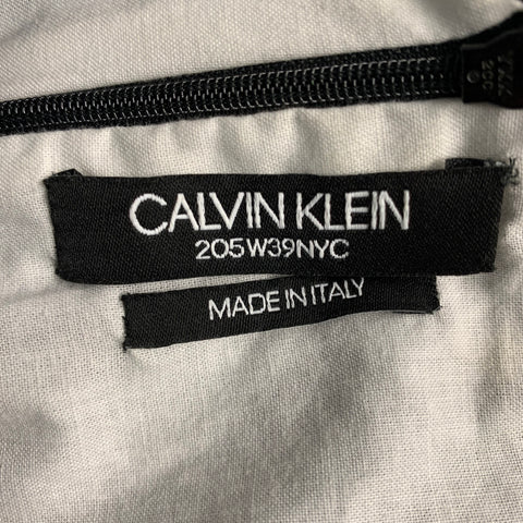CALVIN KLEIN 205W39NYC Size 4 Black Navy Cotton Color Block Shift Dress