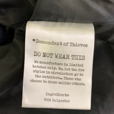 DESCENDANT OF THIEVES Size L Black Green Beige Jacquard Polyester Chore Jacket