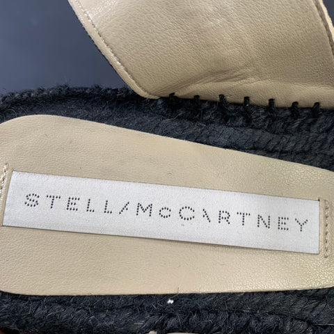 STELLA McCARTNEY Size 6 Black Tan Cotton Espadrille Sandals