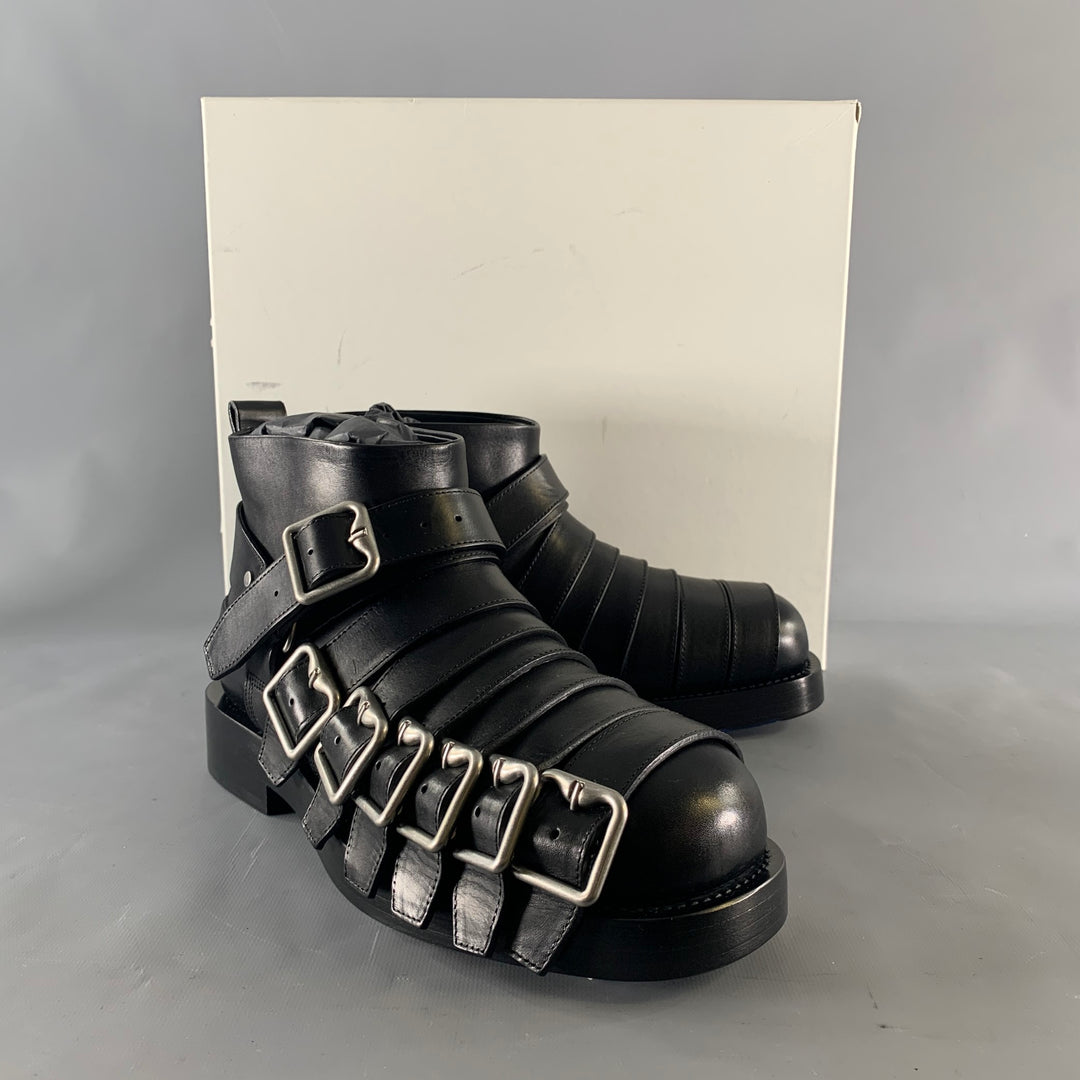 BURBERRY Size 8.5 Black Leather Pull On Boots