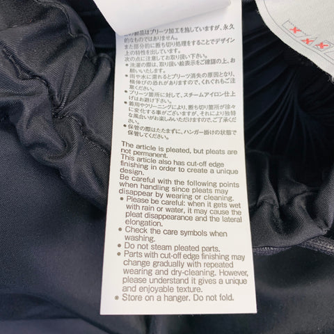 SACAI Size M Black Nylon Blend Pleated Zip Up Drawstring Midi Skirt