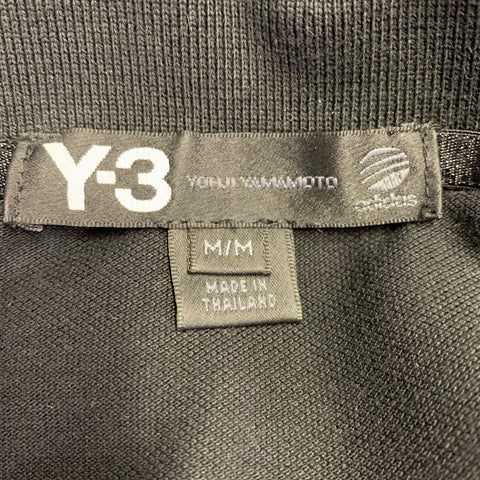 Y-3 Size M Black Cotton One Pocket Half Placket Polo
