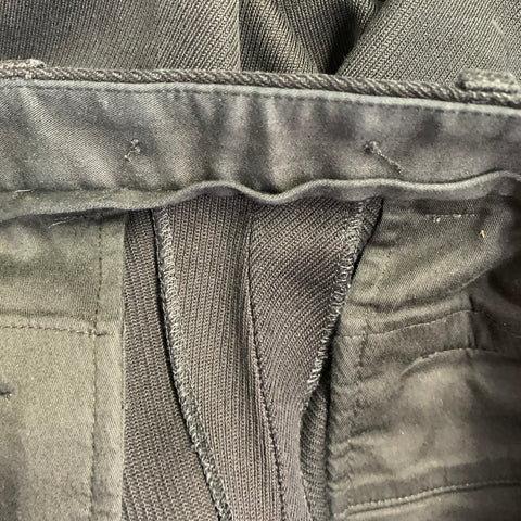 DRIES VAN NOTEN Size 34 Navy Twill Cotton Tapered Dress Pants
