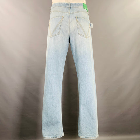 BOTTEGA VENETA Size 36 Blue Wash Denim Button Fly Jeans