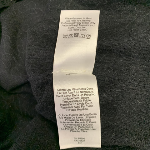 DKNY Size S Black Silk Cashmere Sequined Crew Neck Pullover