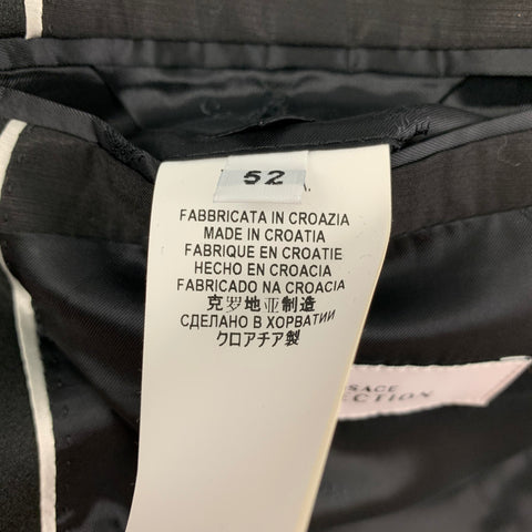 VERSACE COLLECTION Size 42 Black Wool Blend Tuxedo Sport Coat