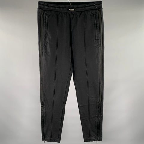 MONCLER Size S Black Cotton Pintuck Casual Pants