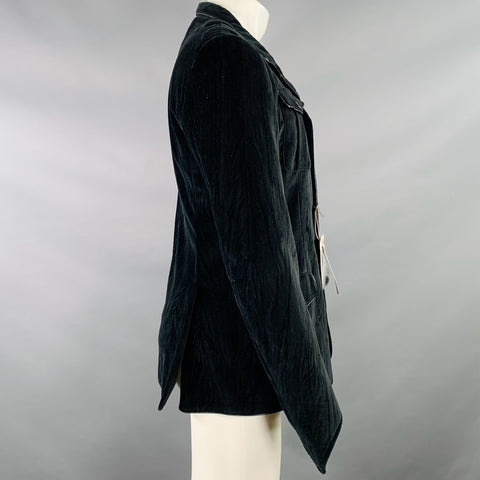 Veste JOHN RICHMOND Taille 40 Velours Coton Noir à Boutons Pression