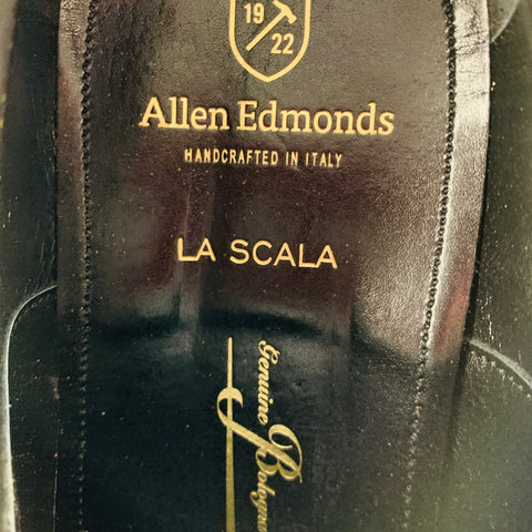ALLEN EDMONDS Size 11 Black Patent Leather Lace-Up Shoes