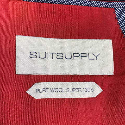 SUIT SUPPLY Size 44 Navy White Dots Wool Single Breasted Sport Coat