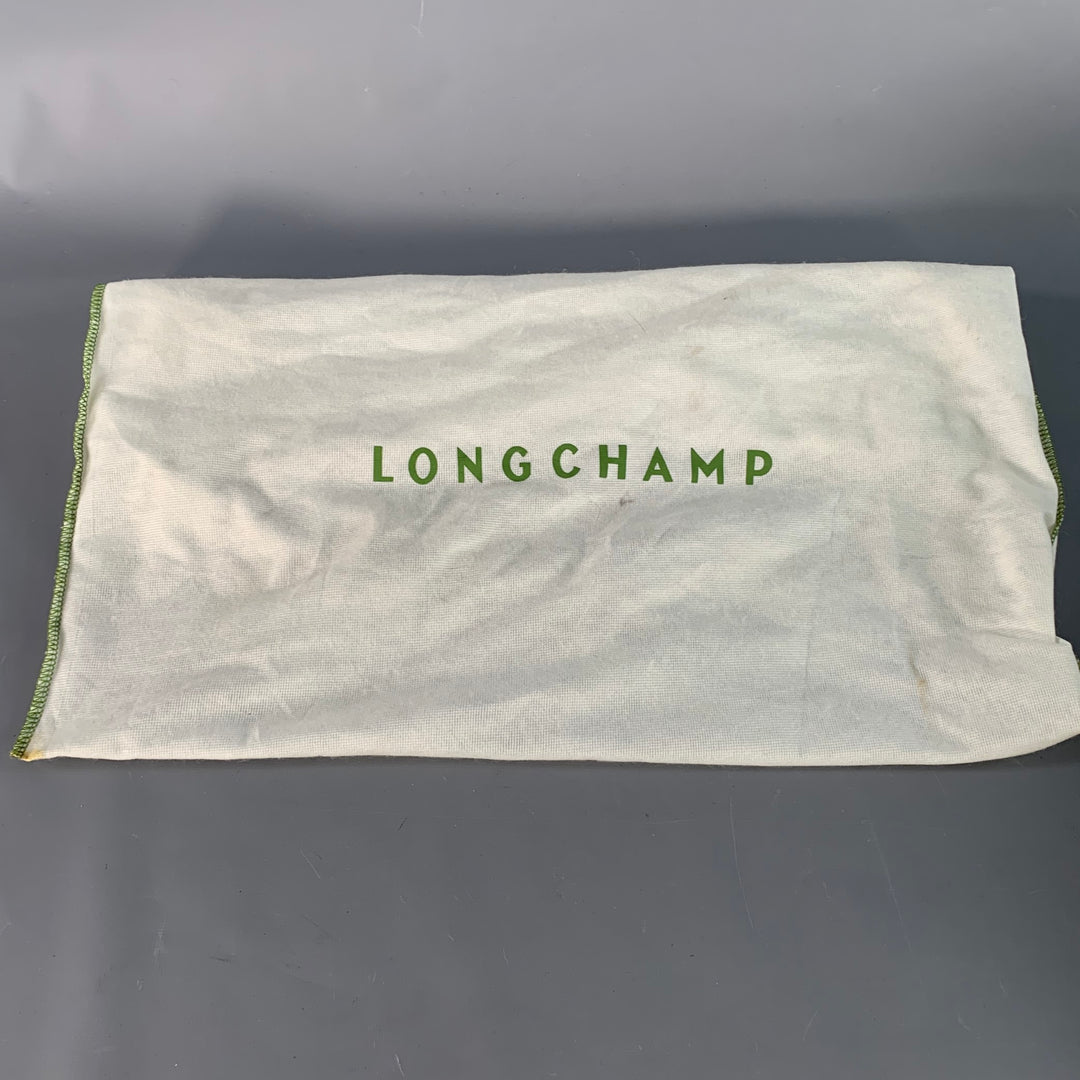 LONGCHAMP x KATE MOSS Black Silver Leather Top Handles Handbag