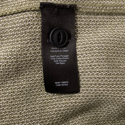 RAG & BONE Size S Green White Knit Cotton Blend Button Up Short Sleeve Shirt