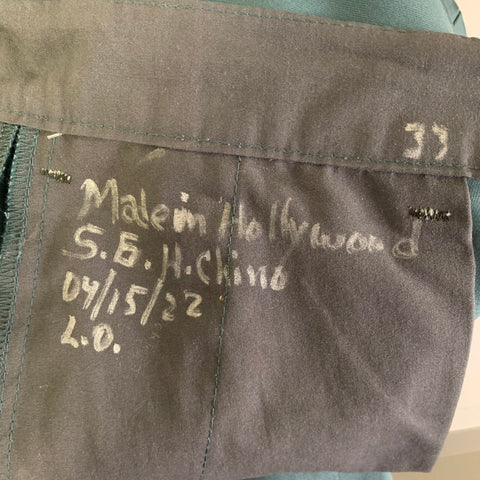 SCHAEFFER'S Size 34 Teal Chino Casual Pants