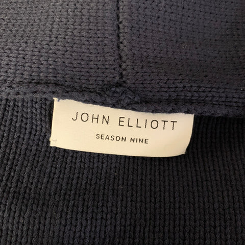 JOHN ELLIOTT Size XL Navy Knit Cotton Cape Cardigan