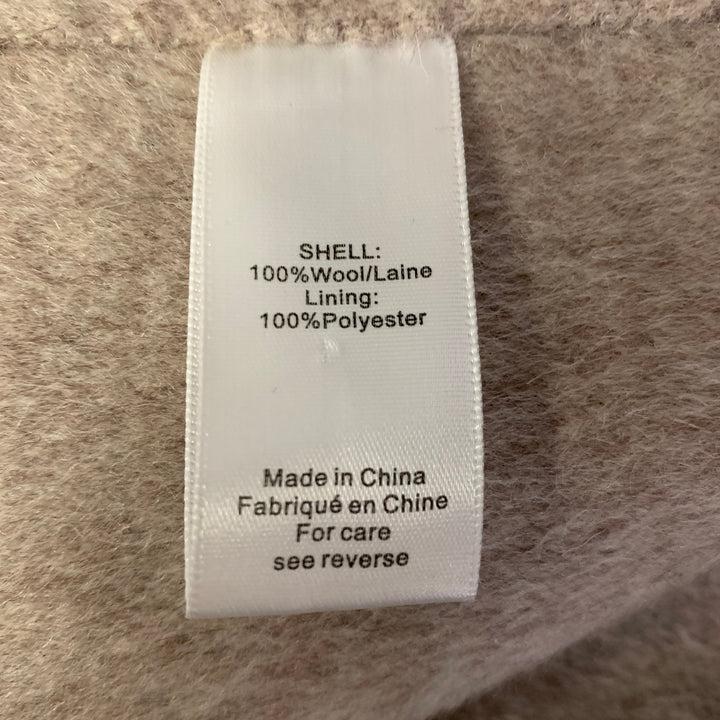 RONNY KOBO Size M Grey Tan Wool Two Tone Peak Lapel Coat